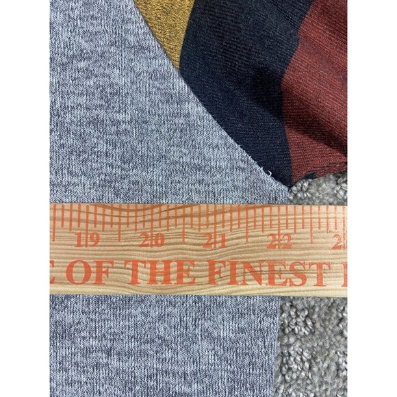 Harhay Sweater Womens Plus Size XXL Gray Knit Striped Sleeve Tunic Top EUC - Picture 5 of 8